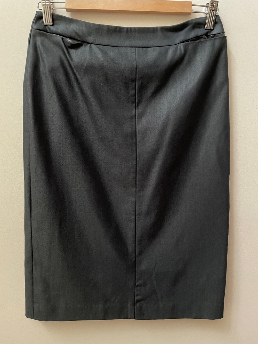 Vintage Wool Blend Classic Slate Pencil Skirt